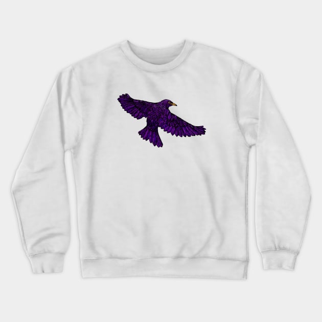 Blackbird in flight Crewneck Sweatshirt by tsd-fashion